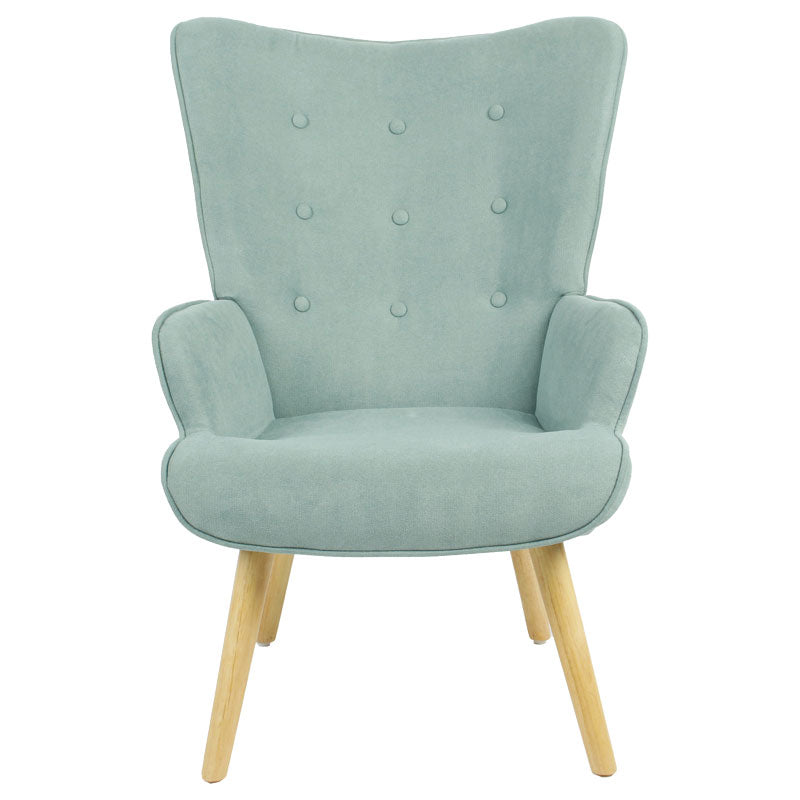 Fotoliu Tesatura fluffy verde aprins-Natural, 75x69x96 cm, perspectiva suplimentara