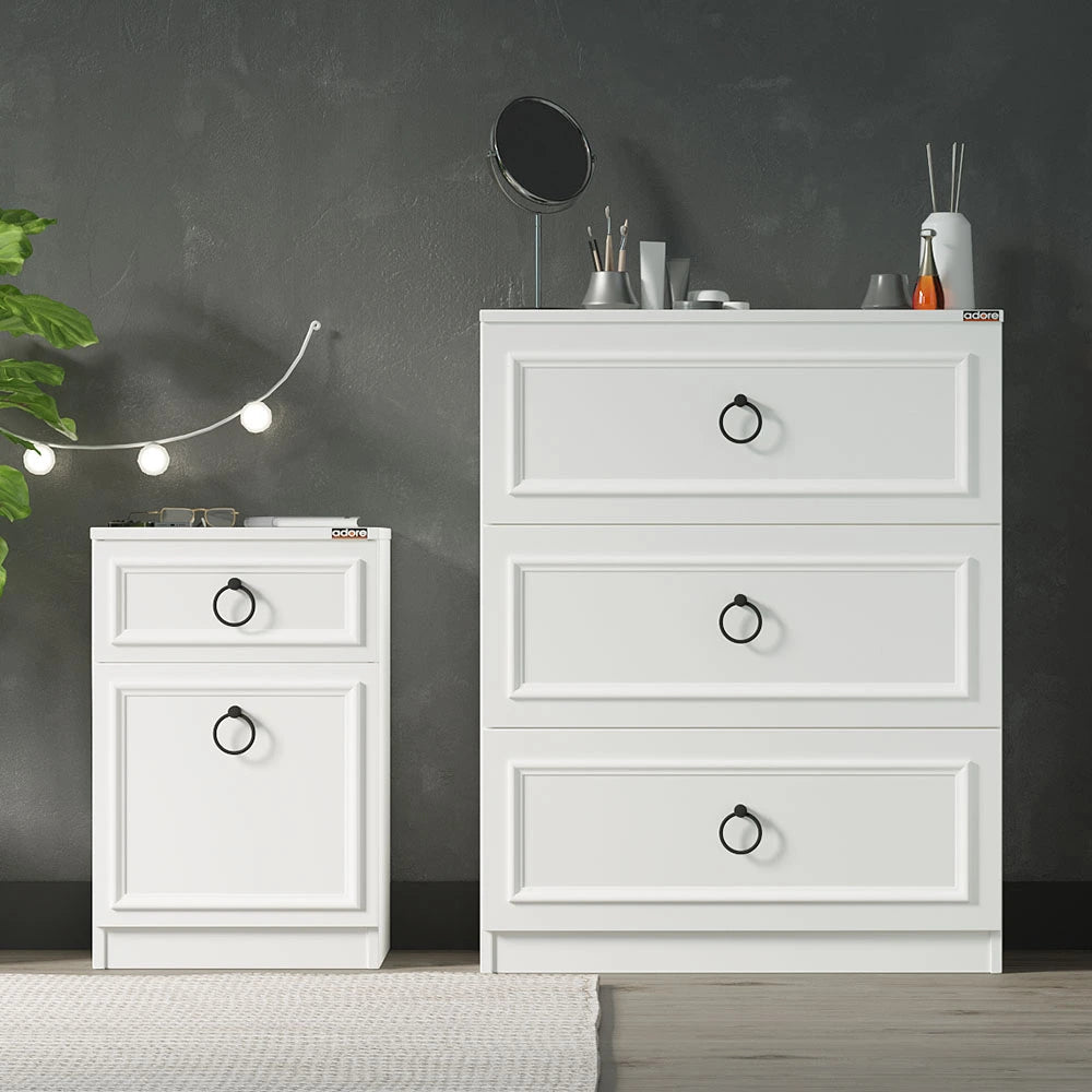 Comoda Adore Hampton, 3 sertare, 72 x 93 x 44 cm