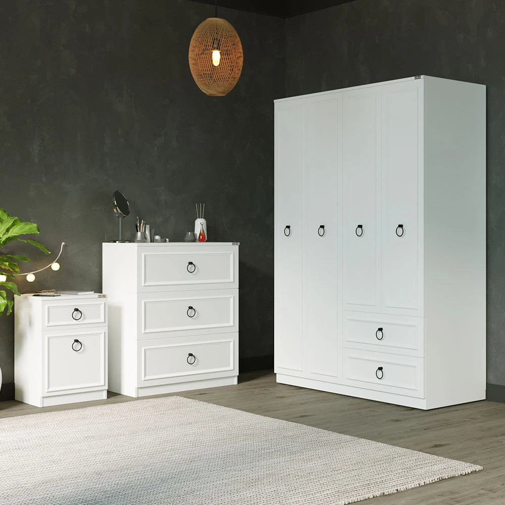 Comoda Adore Hampton, 3 sertare, 72 x 93 x 44 cm