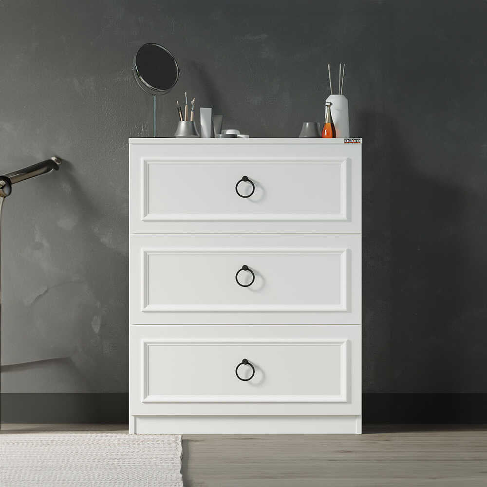 Comoda Adore Hampton, 3 sertare, 72 x 93 x 44 cm