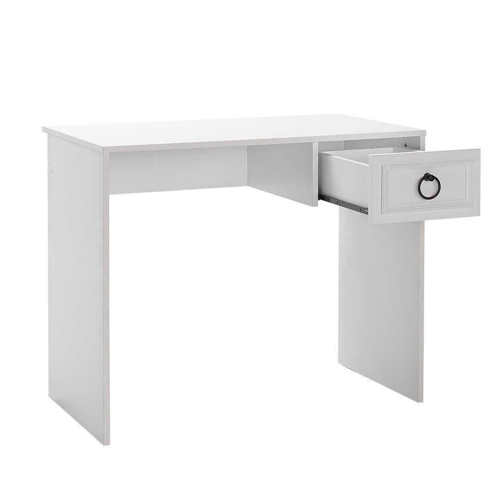 Birou Adore Hampton, cu sertar, Alb, 90x75x51 cm
