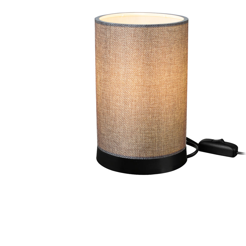 Lampa de Masa Fana din pvc, Crem - Gri, D14x21 cm - Gri
