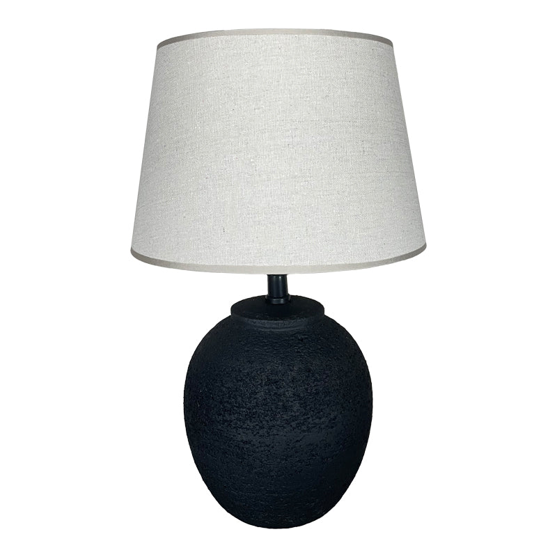 veioza Lampă de masă Lurata, ceramică, negru-bej, 26x38 cm