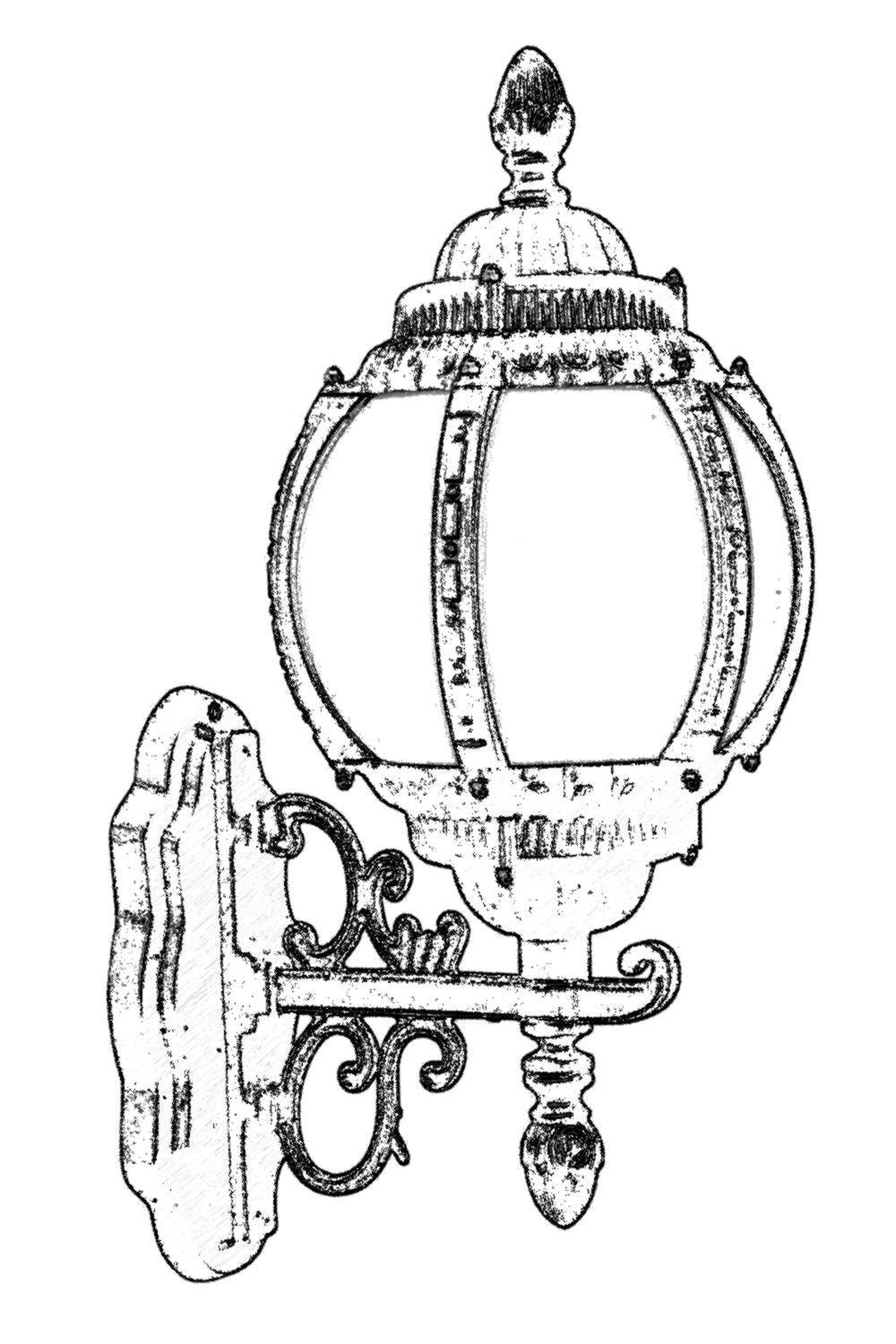 Lampă de perete de exterior BAP 212121 Outdoor Wall Lamp, Negru, 29x47x26 cm