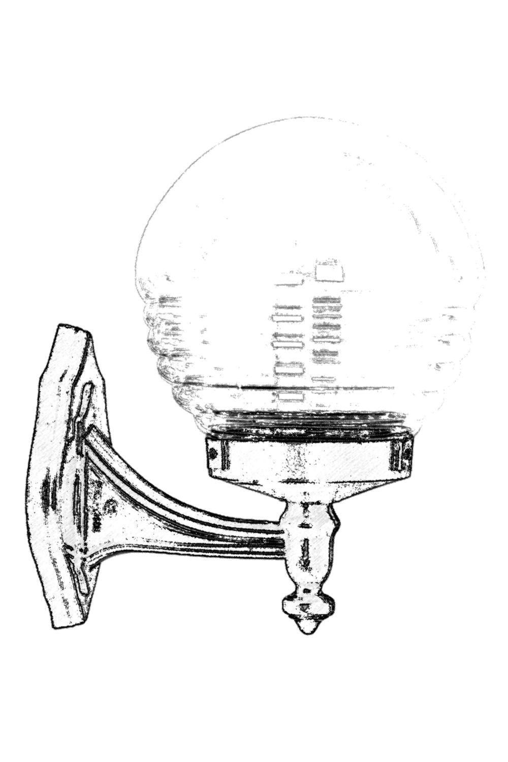 Lampă de perete de exterior BAP12 Outdoor Wall Lamp, Negru, 25x30x20 cm