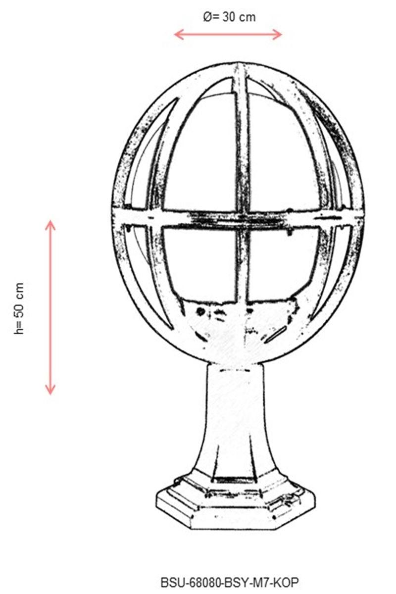 Lampă de perete de exterior BSU 4 Outdoor Wall Lamp, Negru, 30x50x30 cm