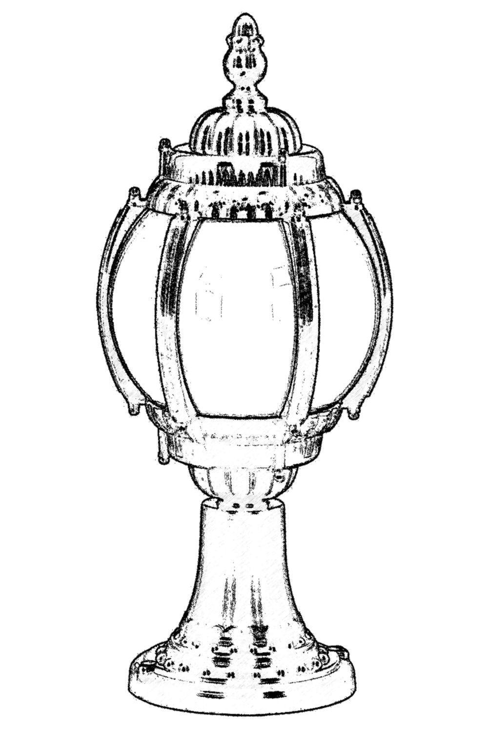 Lampă de perete de exterior BSU 43434343 Outdoor Wall Lamp, Negru, 26x50x26 cm