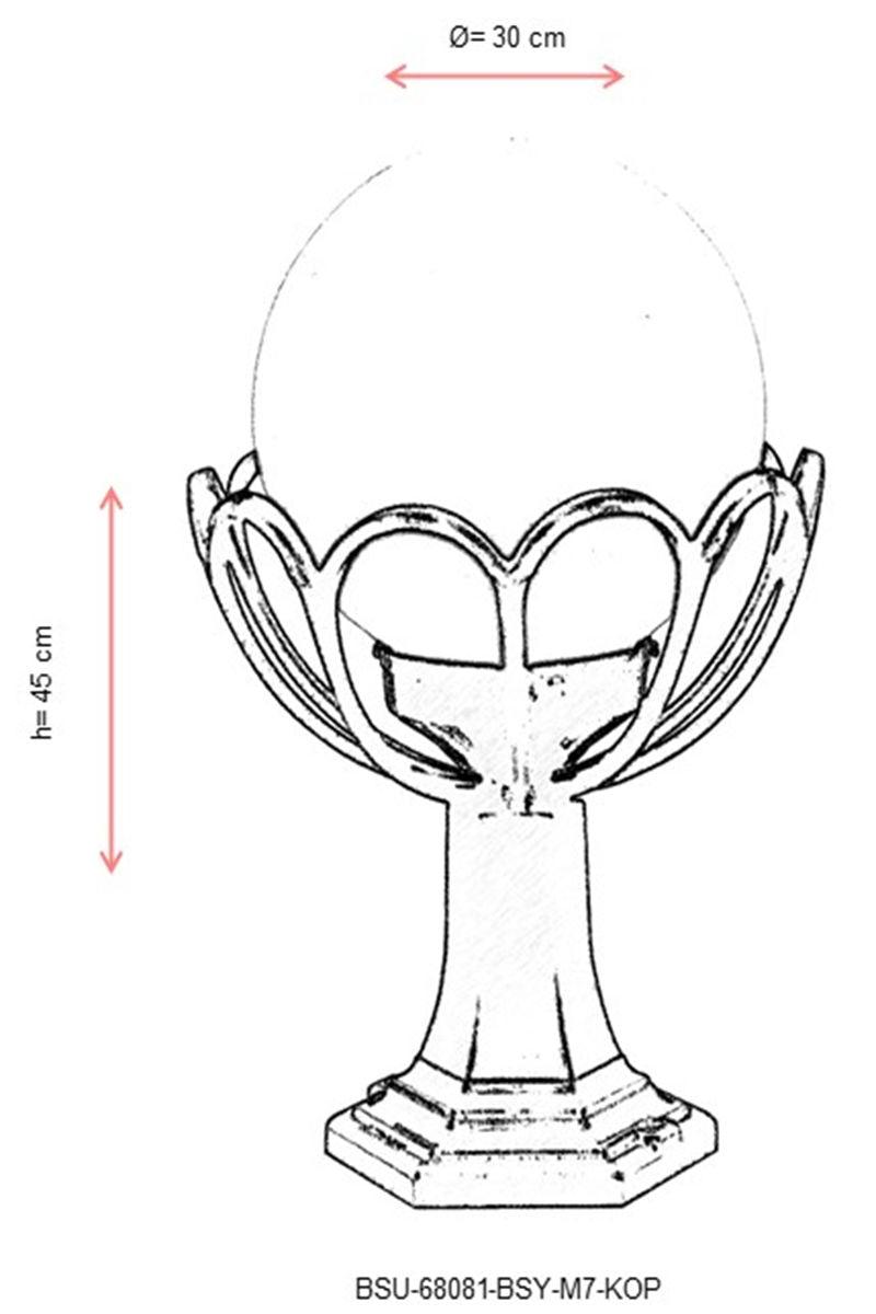 Lampă de perete de exterior BSU 5 Outdoor Wall Lamp, Negru, 30x45x30 cm