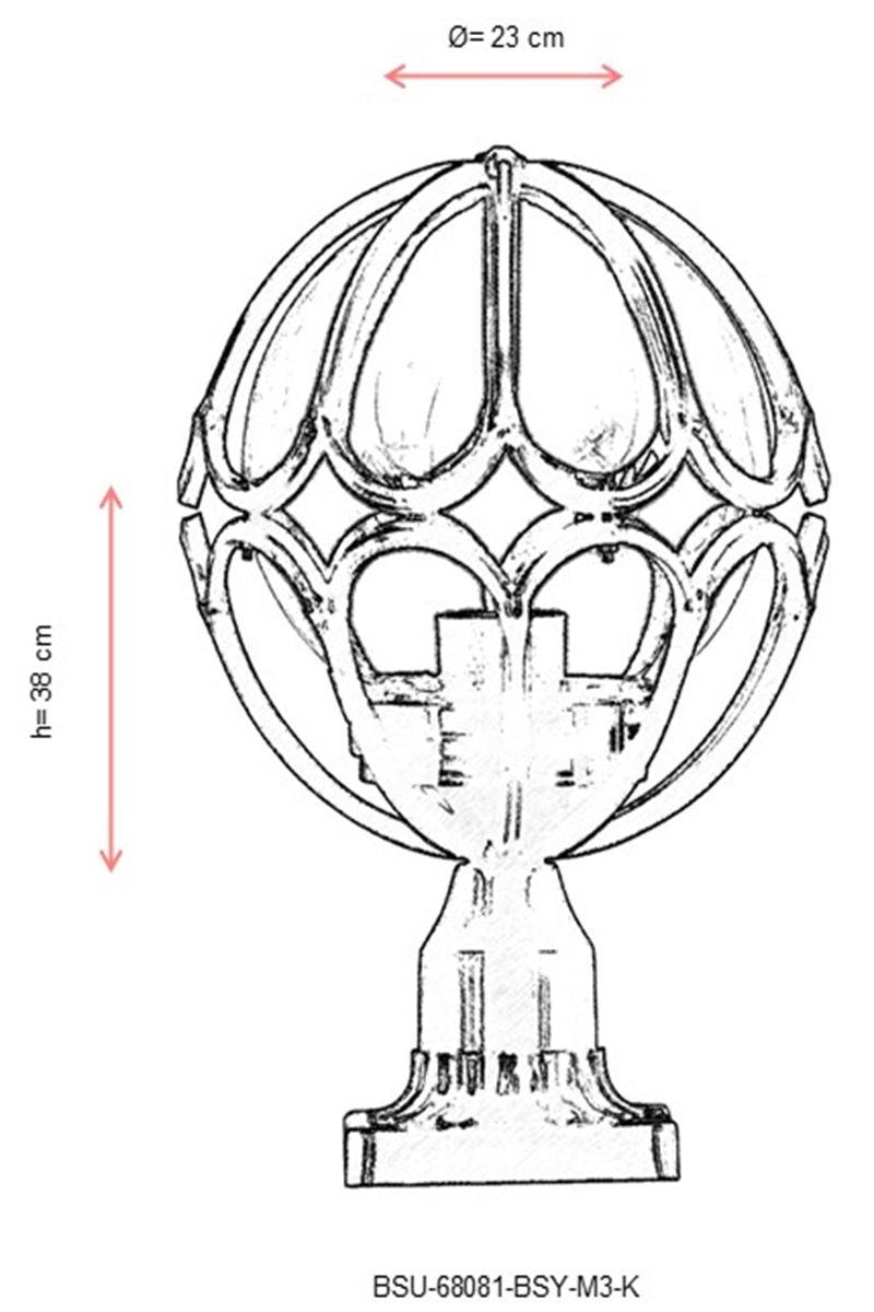 Lampă de perete de exterior BSU Outdoor Wall Lamp, Negru, 23x38x23 cm