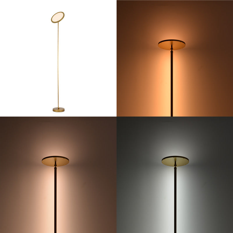 Lampa de podea cu LED Rita, metal aurit, înaltime 160cm, diametru 25cm, 25x25x160 cm