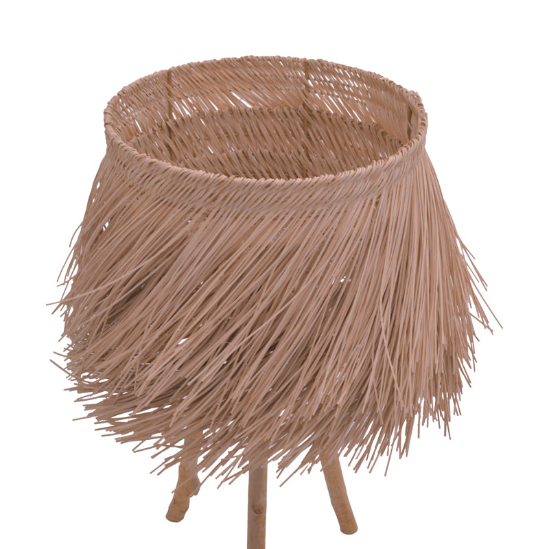 Lampa de podea Herfo ratan, Natural, D45x59 cm, detaliu produs