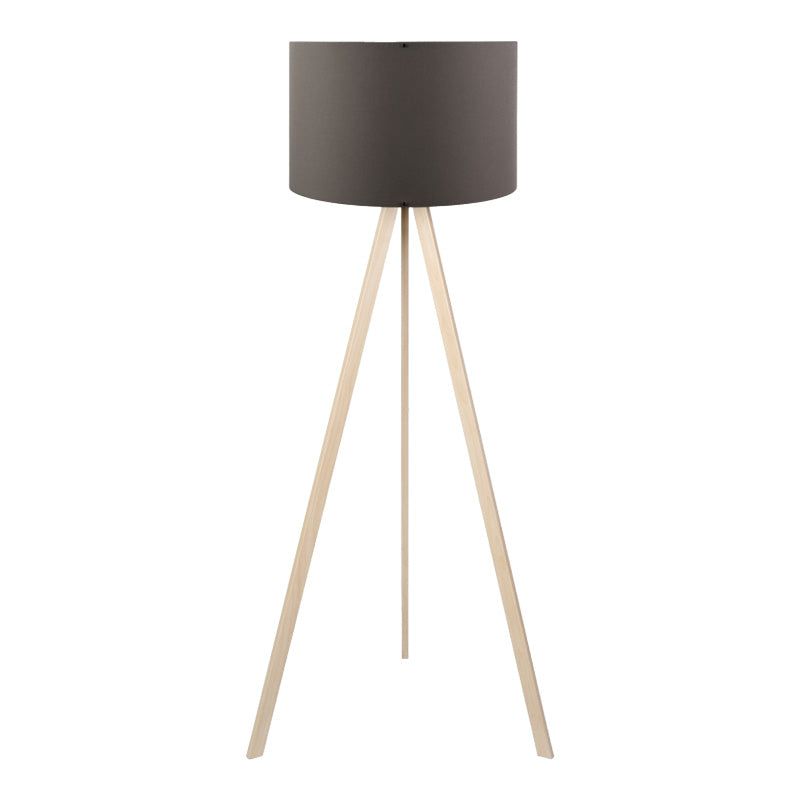 Lampadar PWL-1060, MDF si textil, D38x140 cm - Natural-Antracit