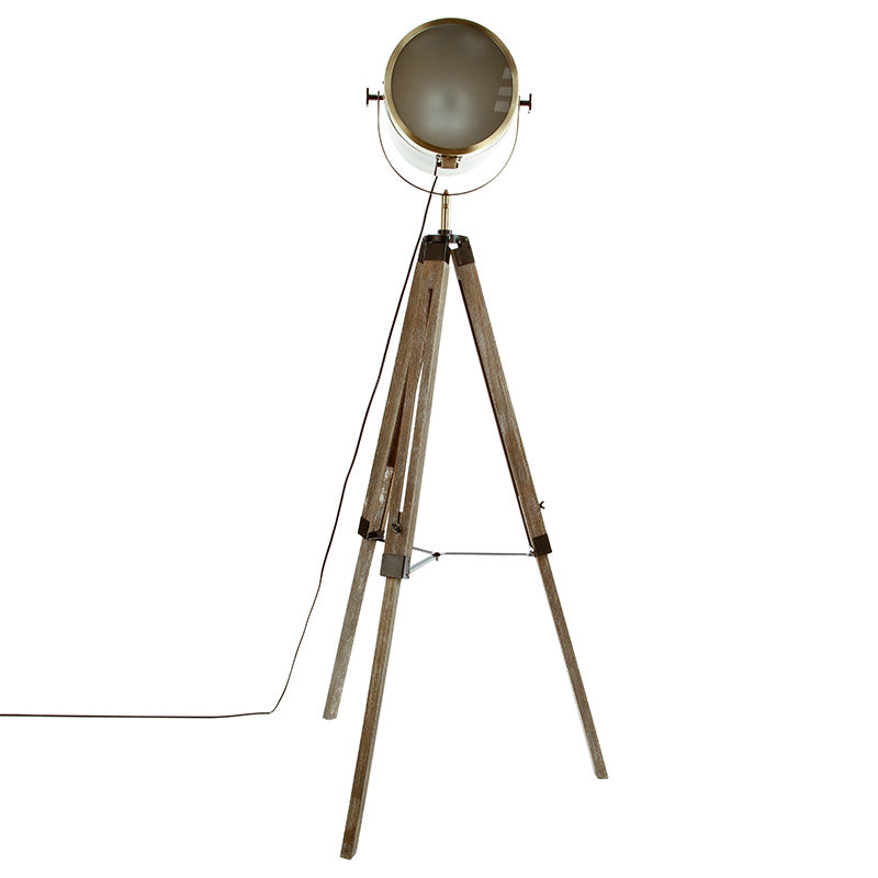 Lampa de podea reglabila Mads, bronz-maro, metal, 62x57x150 cm