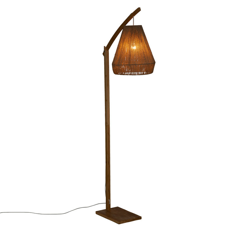 Lampa de podea Sean bambus, bej, 52x30x158 cm, imagine suplimentara