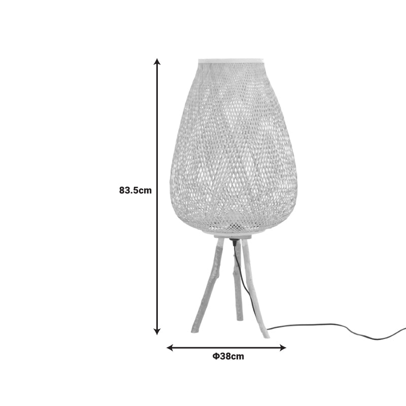 Lampa de podea Vazel bambus, Natural, D38x84 cm, detaliu produs