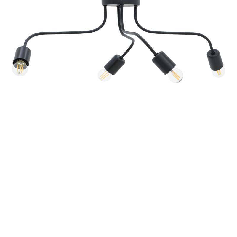 Lampa de tavan cu functie Luchter, metal, negru, 60x60x15 cm