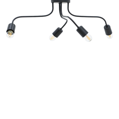 lustra Lampa de tavan cu functie Luchter, metal negru, 60x60x15 cm
