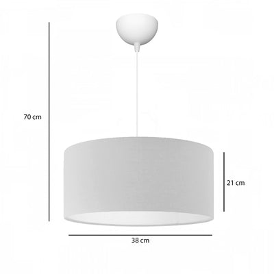 Lampa de tavan cu un singur bec PWL-1091, crem, D38x21 cm, imagine suplimentara