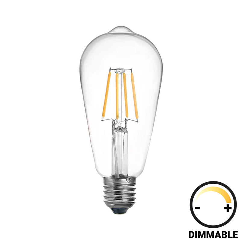 Lampa LED ST64 Bec dimmabil Transparent