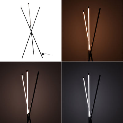 Lampadar podea cu LED Loly, metal, negru, 40x40x145 cm, imagine suplimentara