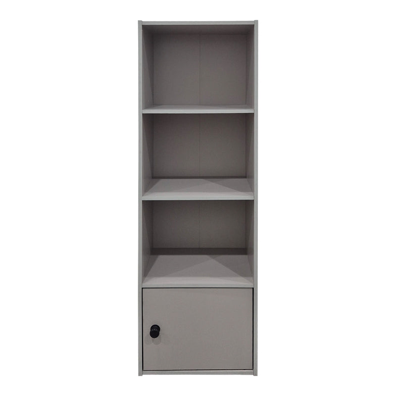 Lenobia column Bibliotecă cu cabinet light, gri, 31x24x95 cm