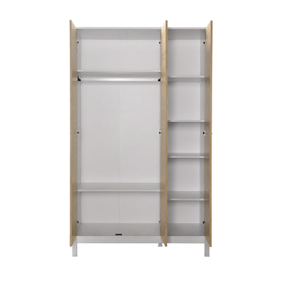Dulap Haine Adore London, 3 usi, Alb - Stejar, 120x202x52 cm, foto produs 7