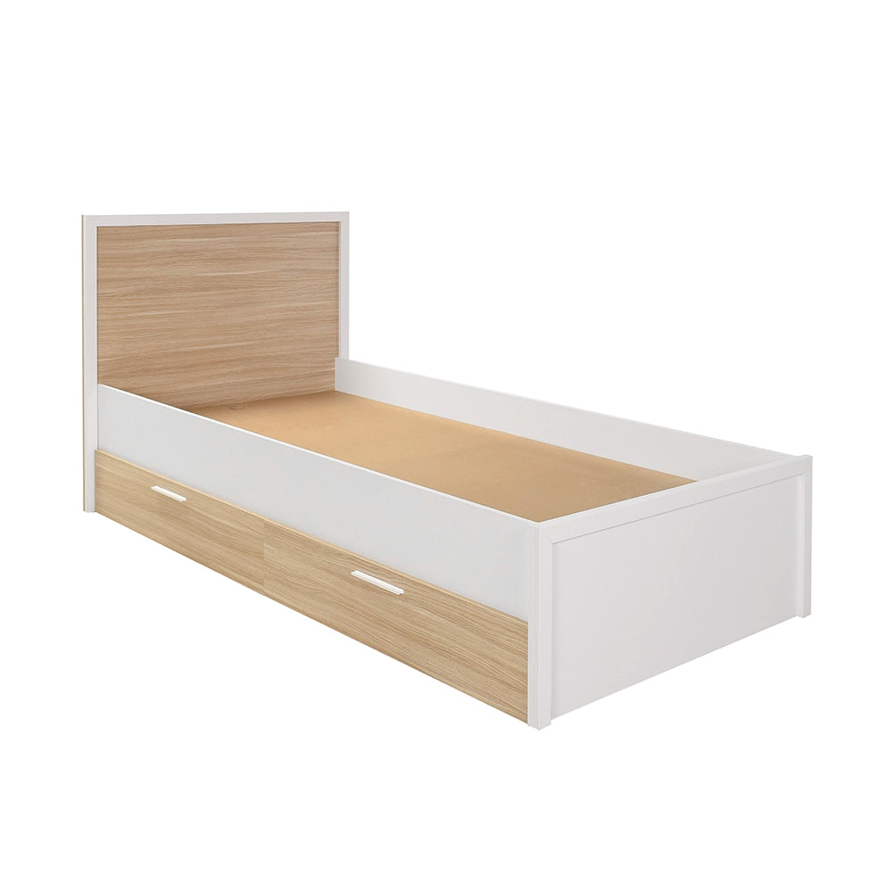 Pat de o persoana Adore London cu sertare, 113 x 103 x 204 cm