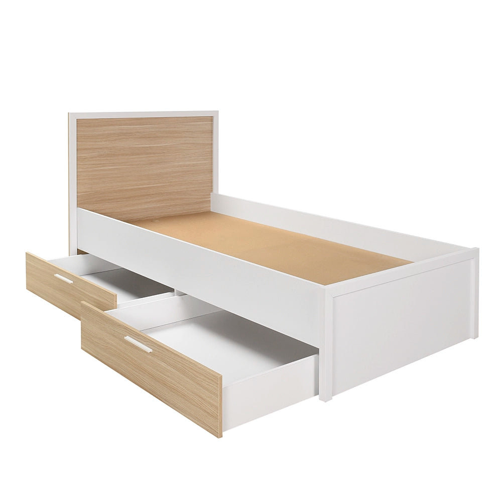 Pat de o persoana Adore London cu sertare, 113 x 103 x 204 cm