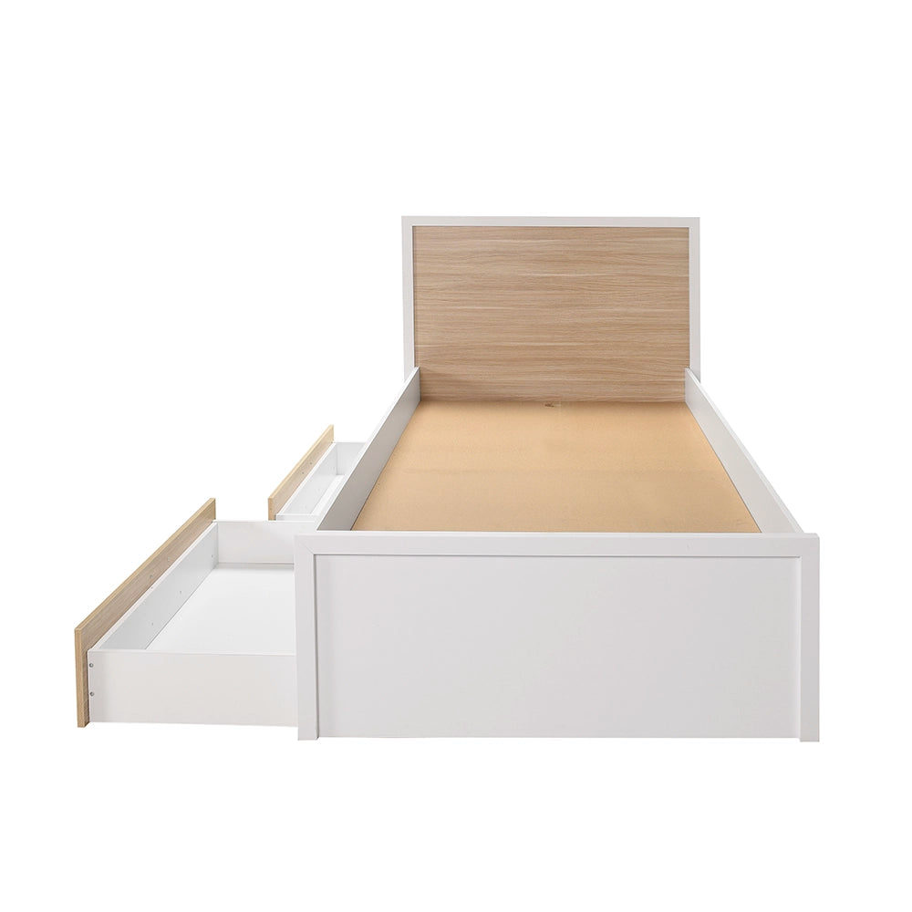 Pat de o persoana Adore London cu sertare, 113 x 103 x 204 cm