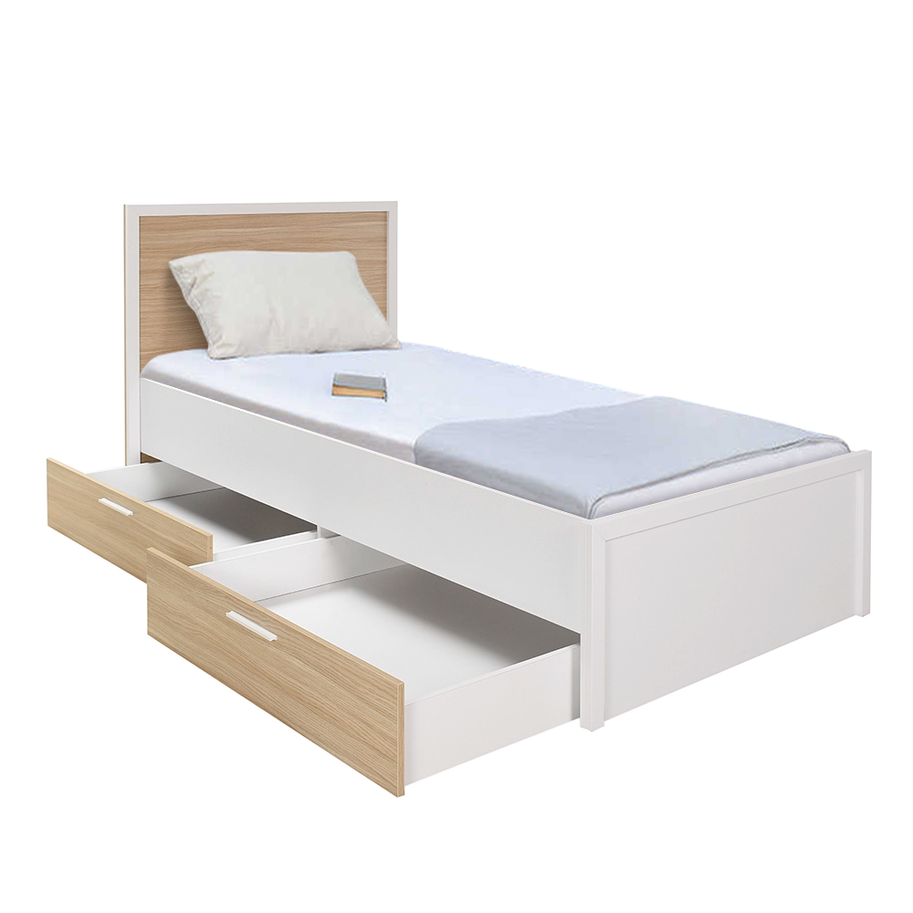 Pat de o persoana Adore London cu sertare, 113 x 103 x 204 cm