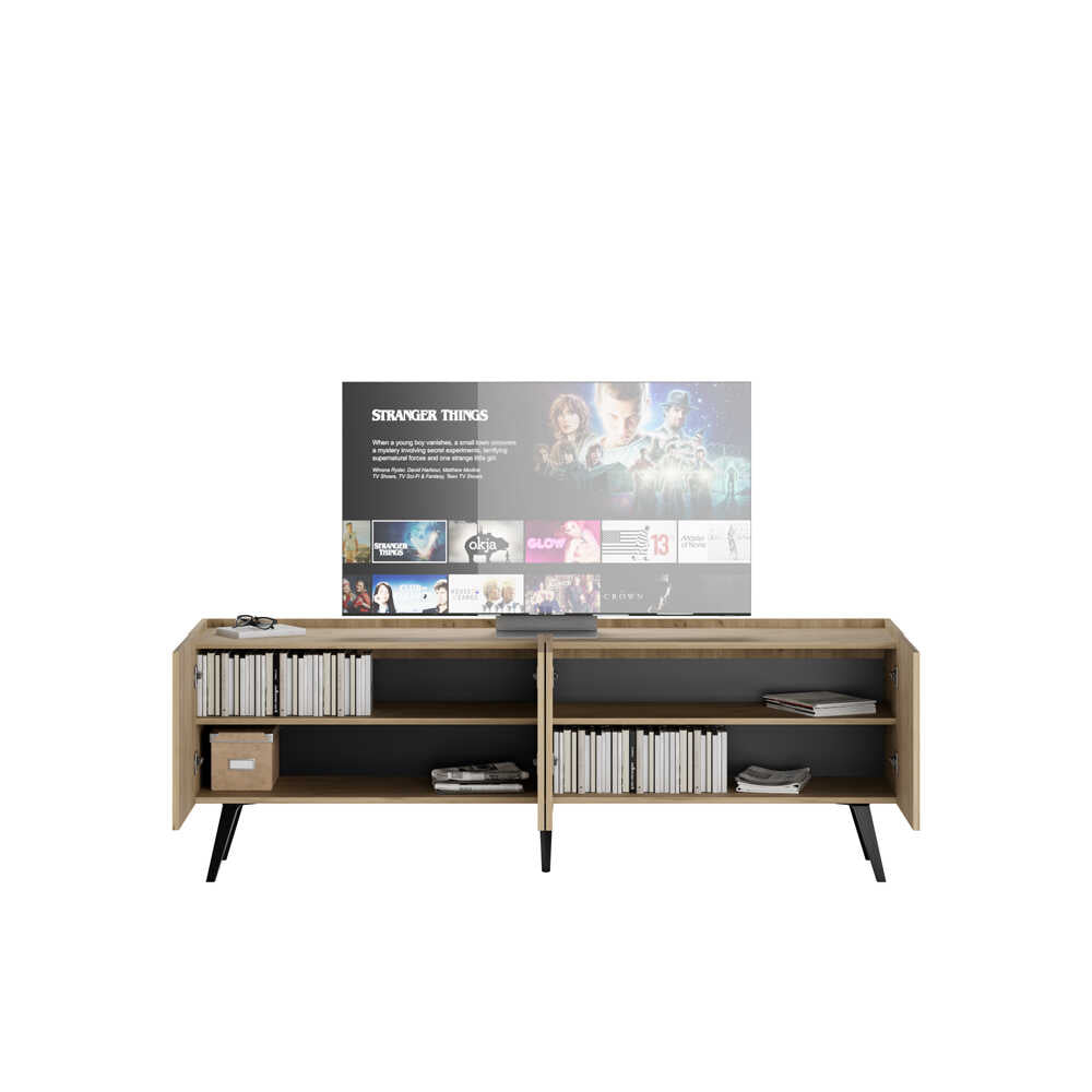 Comoda TV Adore Luna, Stejar, 180x63x42 cm