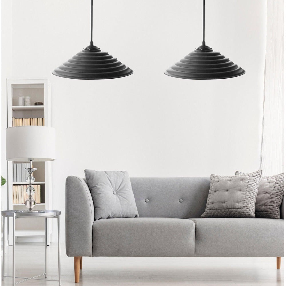 Lustra 204 Chandelier, Negru, 25x7x50 cm