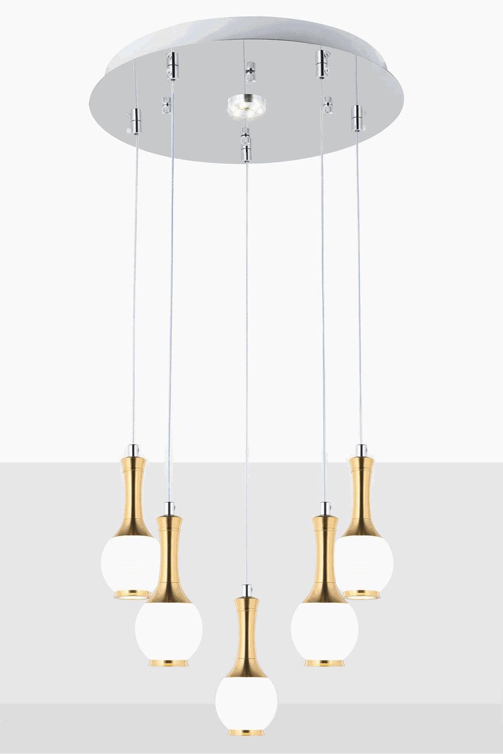 Lustra Alko Chandelier, Galben