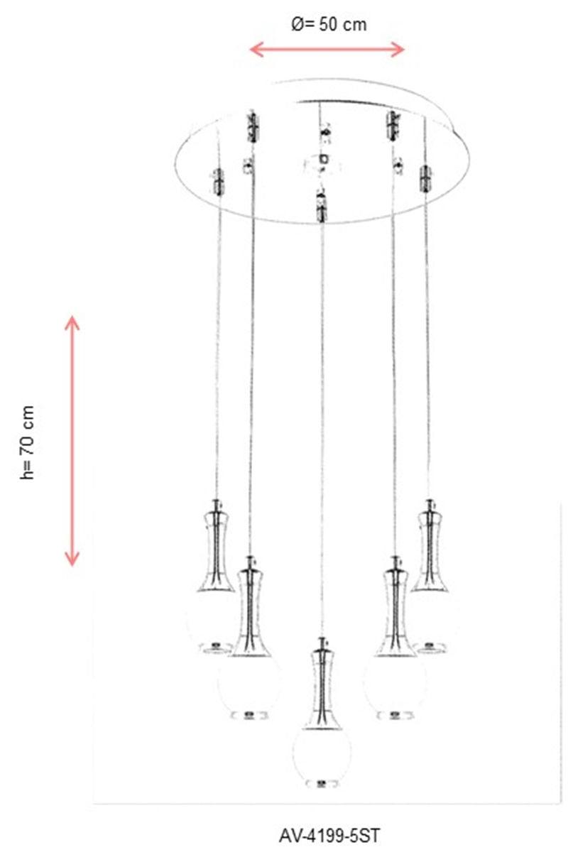 Lustra Alko Chandelier, Galben