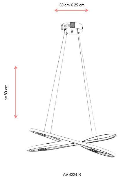 Lustra Arkis Chandelier, Galben