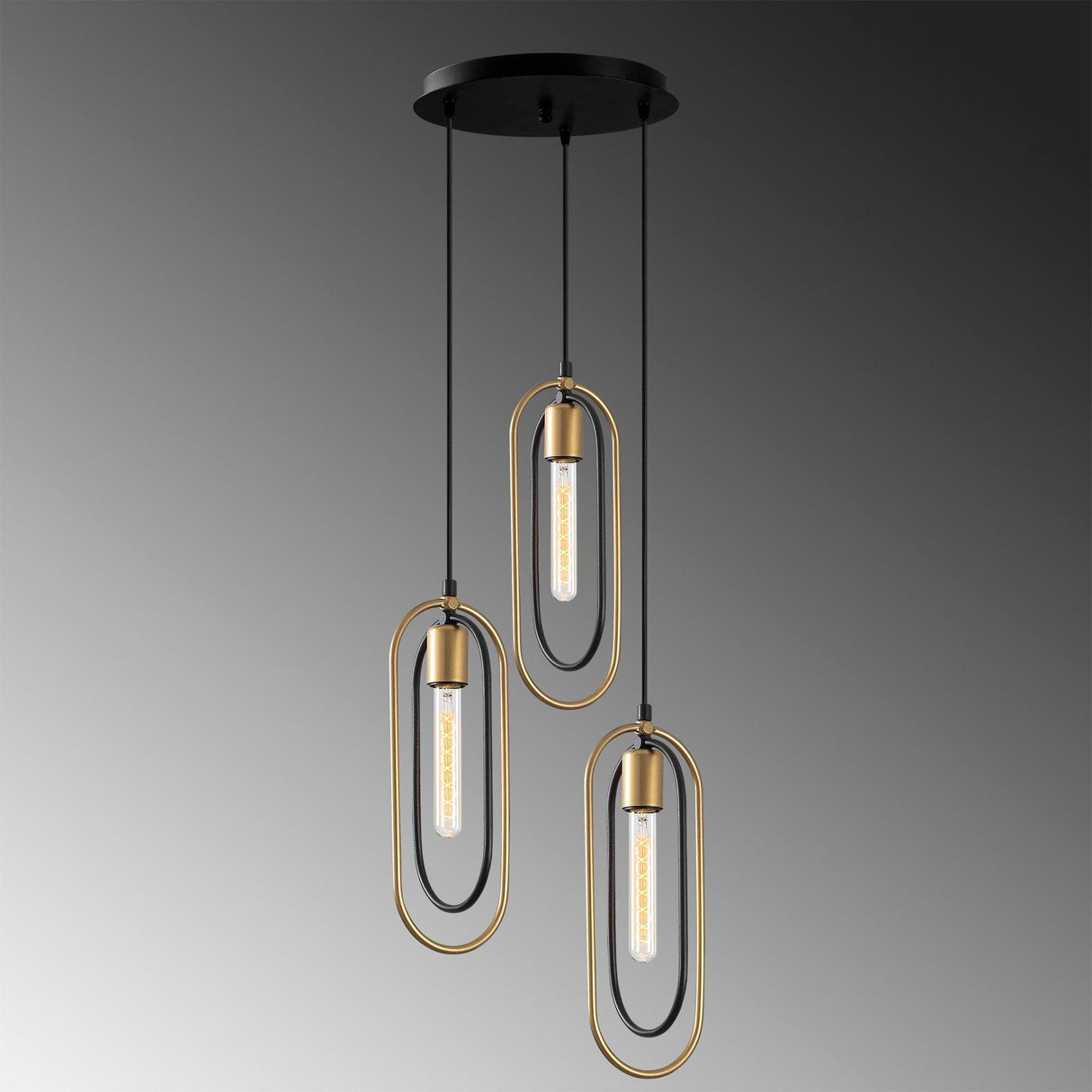 Lustra Cerko Chandelier, Negru