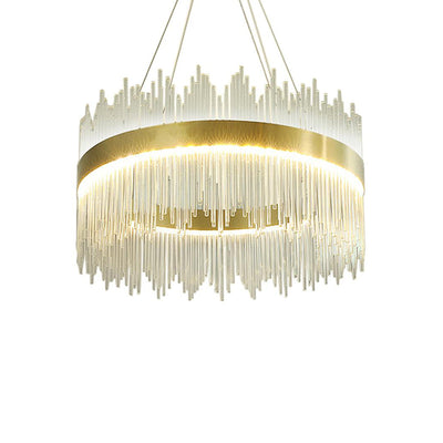 Lustra Crown, Metal, Auriu, D40x30 cm, imagine ambient