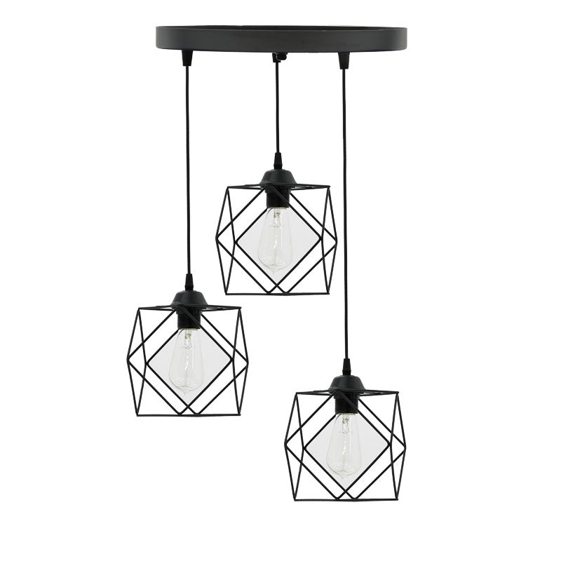 Lustra cu 3 lumini Karin negru 30x30x90 cm