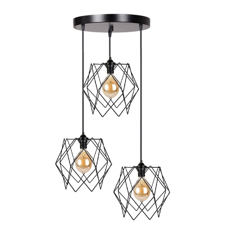 Lustra cu 3 lumini Zocie negru D30x85 cm