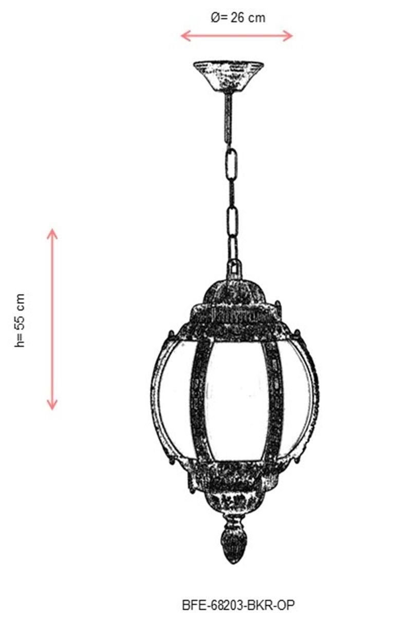 Lustra de exterior BFE 545454 Outdoor Chandelier, Maro, 26x55x26 cm