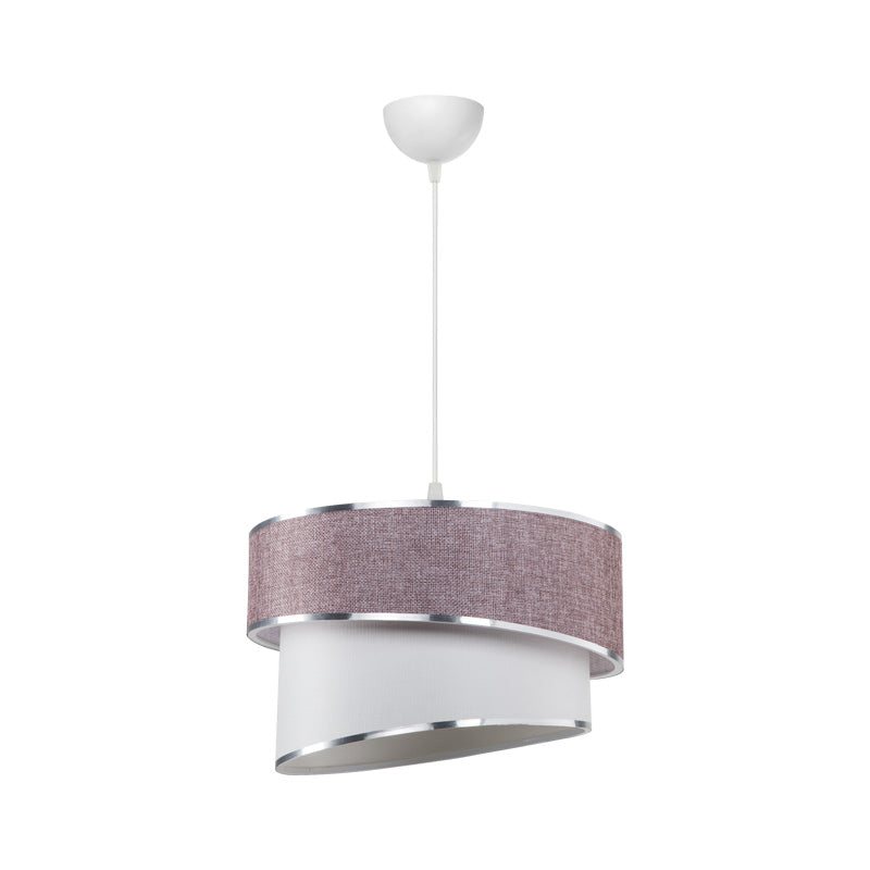 Lustra de tavan Loopy roz-alb D30x18 cm
