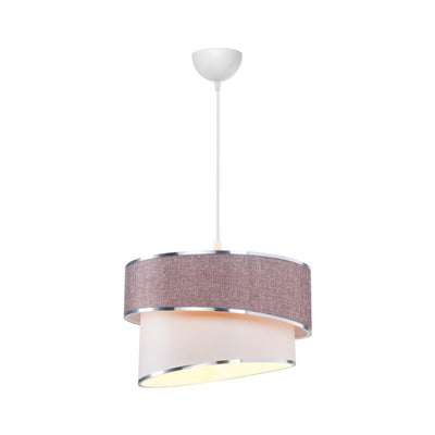 Lustra de tavan Loopy, roz-alb, D30x18 cm, detaliu produs