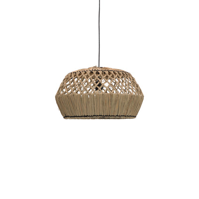 Lustra din paie Fose mendong Boho Natural 50x50x27 cm