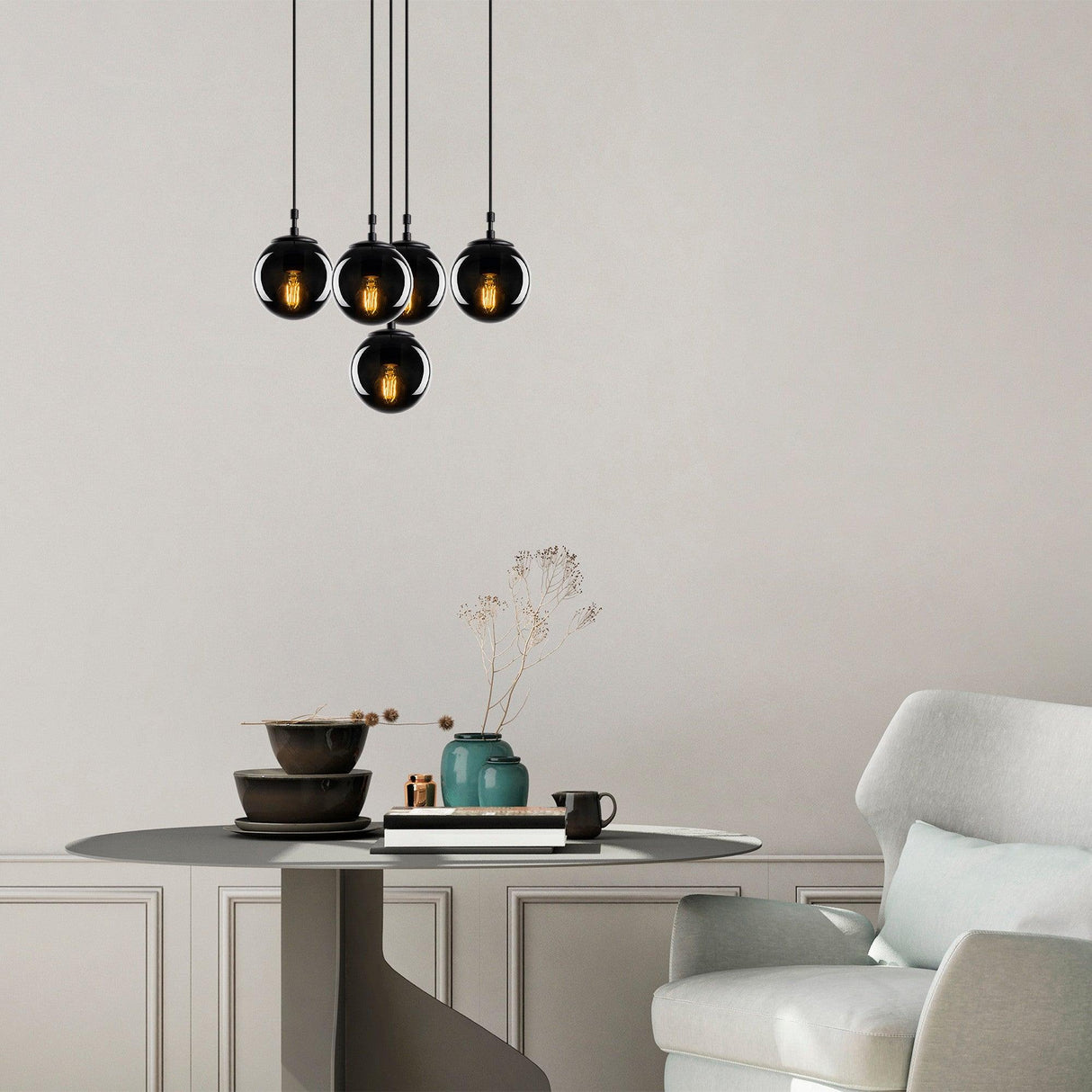 Lustra Efe Chandelier, Negru