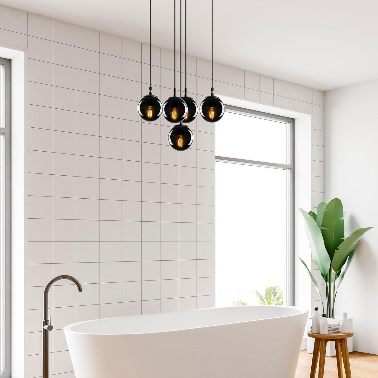 Lustra Efe Chandelier, Negru