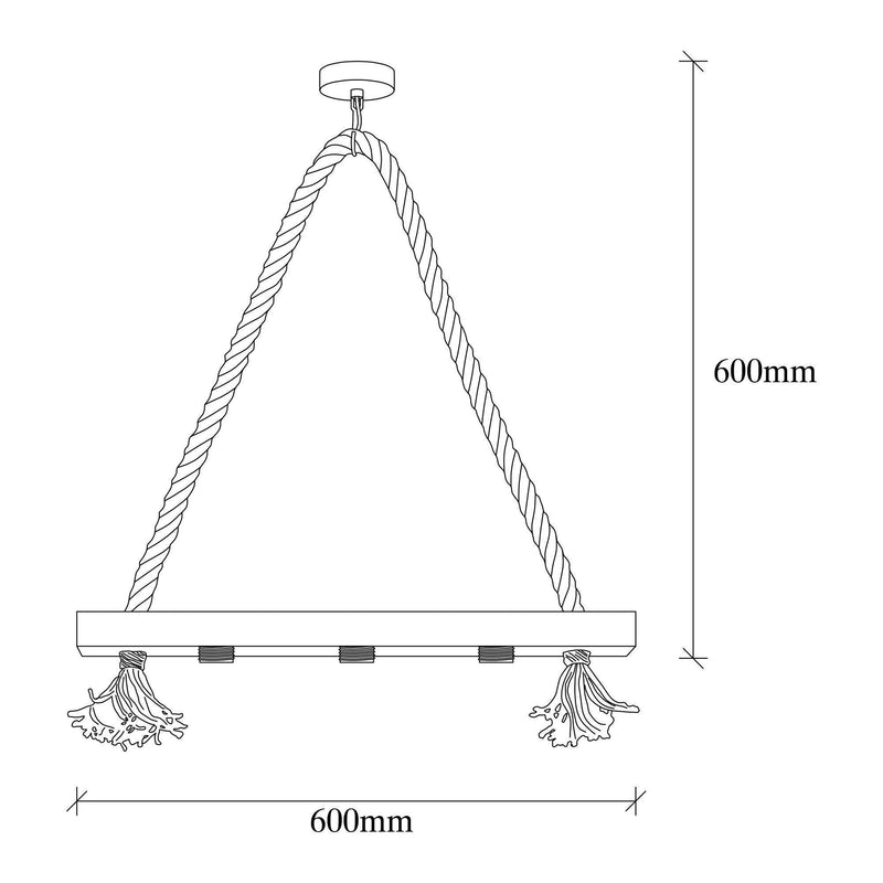 Lustra Erebos Chandelier, Lemn
