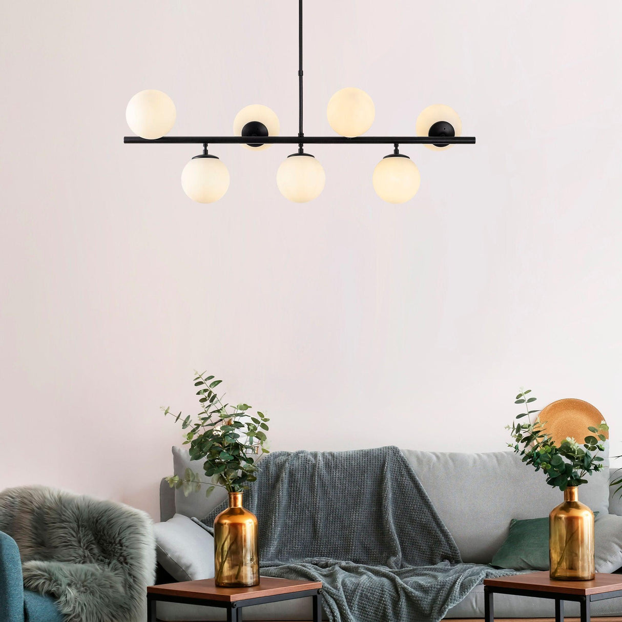 Lustra Fazlu Chandelier, Negru