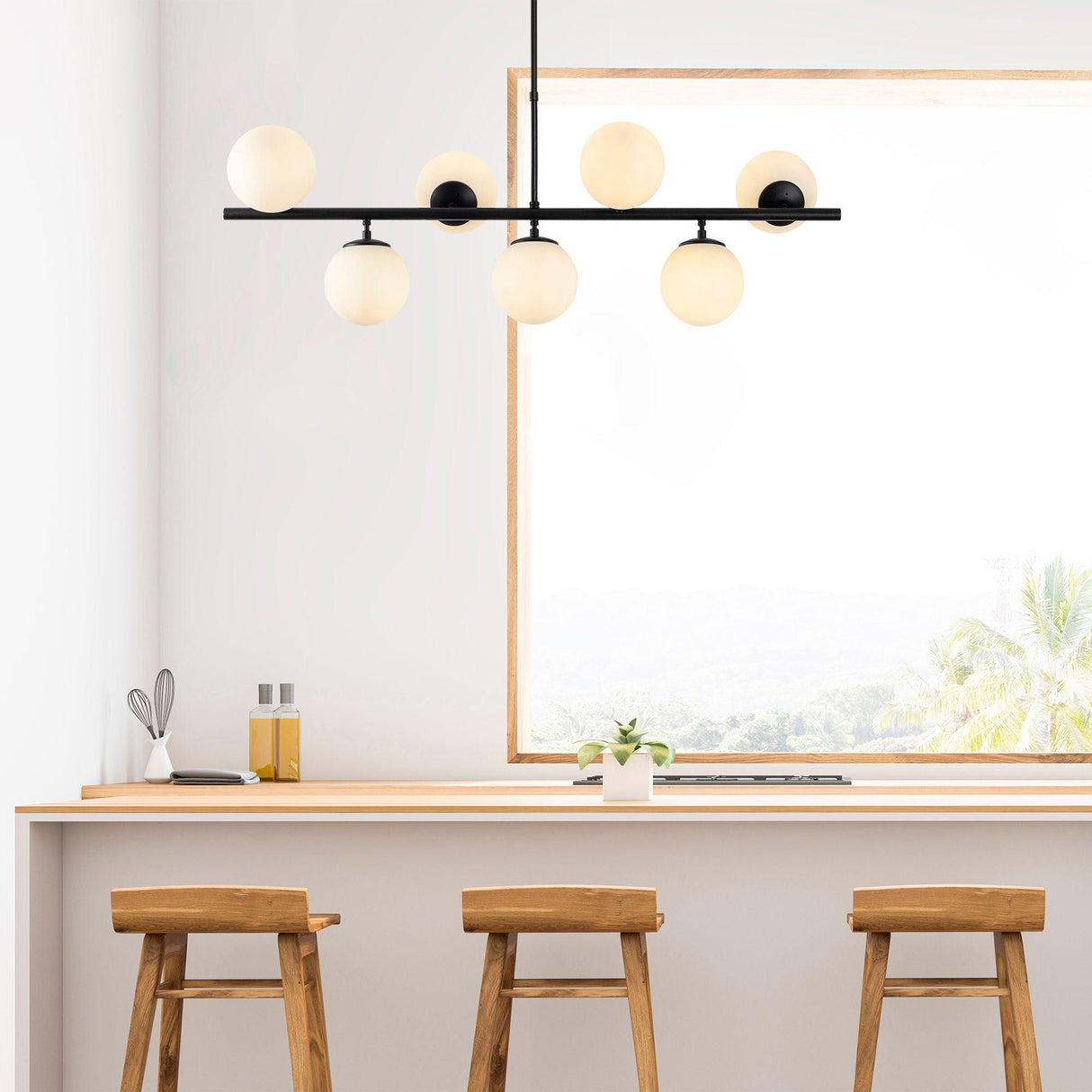 Lustra Fazlu Chandelier, Negru