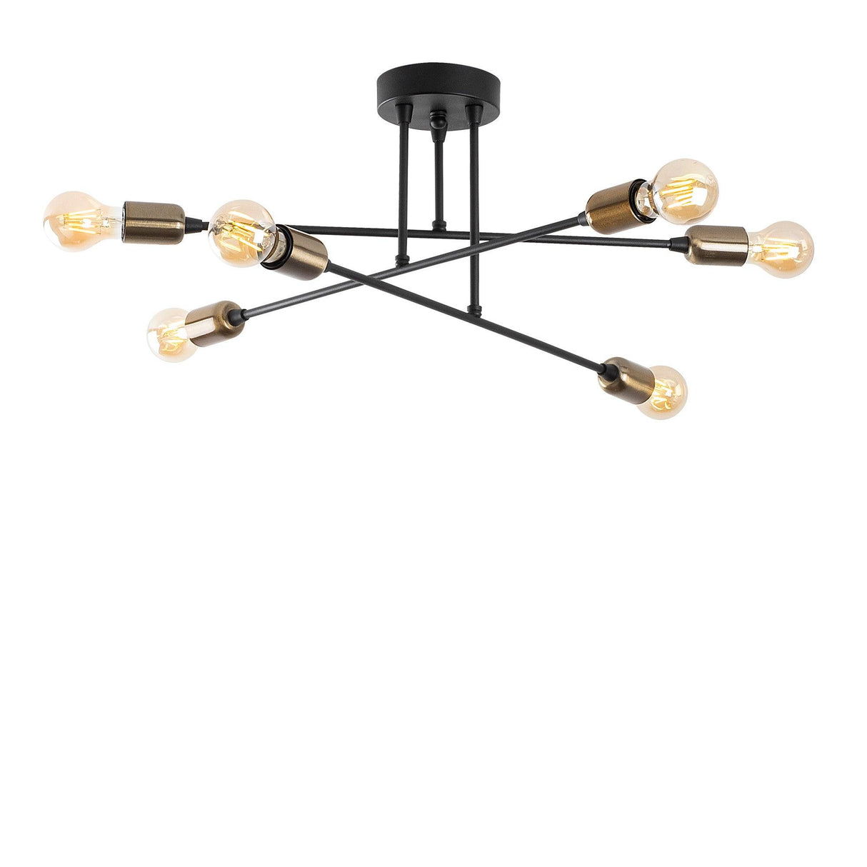 Lustra Fleur Chandelier, Negru, 66x66x27 cm