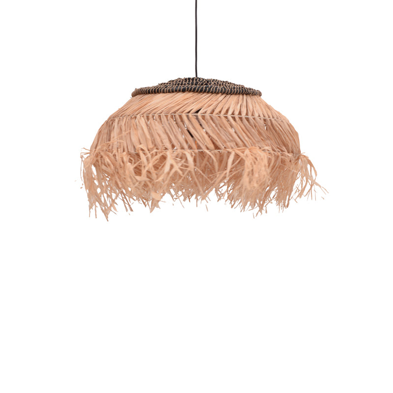 Lustra Hengiole din fibre eco negru-Natural 60x60x40+ cm